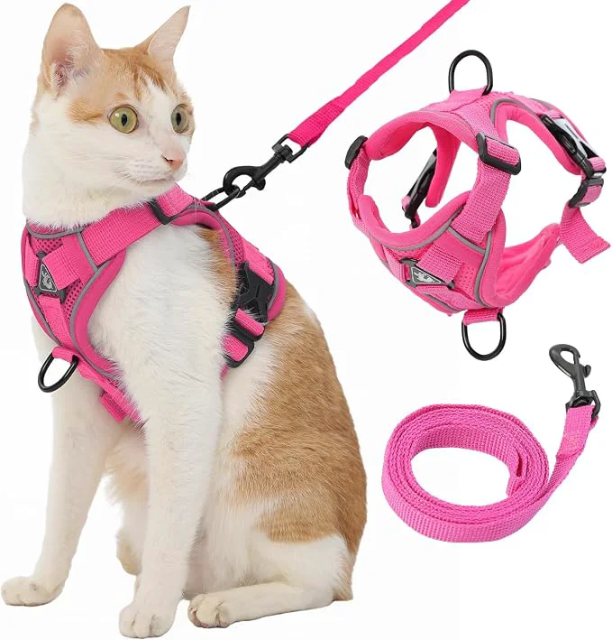 Premium Cat Harness and Leash Reflective Cat Harness Escape Proof Fine