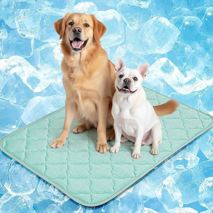 Green LOOBANI Dog Cooling Mat for Summer Recyclable