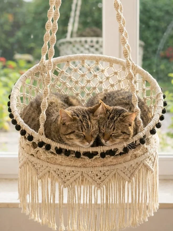 Outstanding KARCEEY Macrame Cat Hammock High-Grade