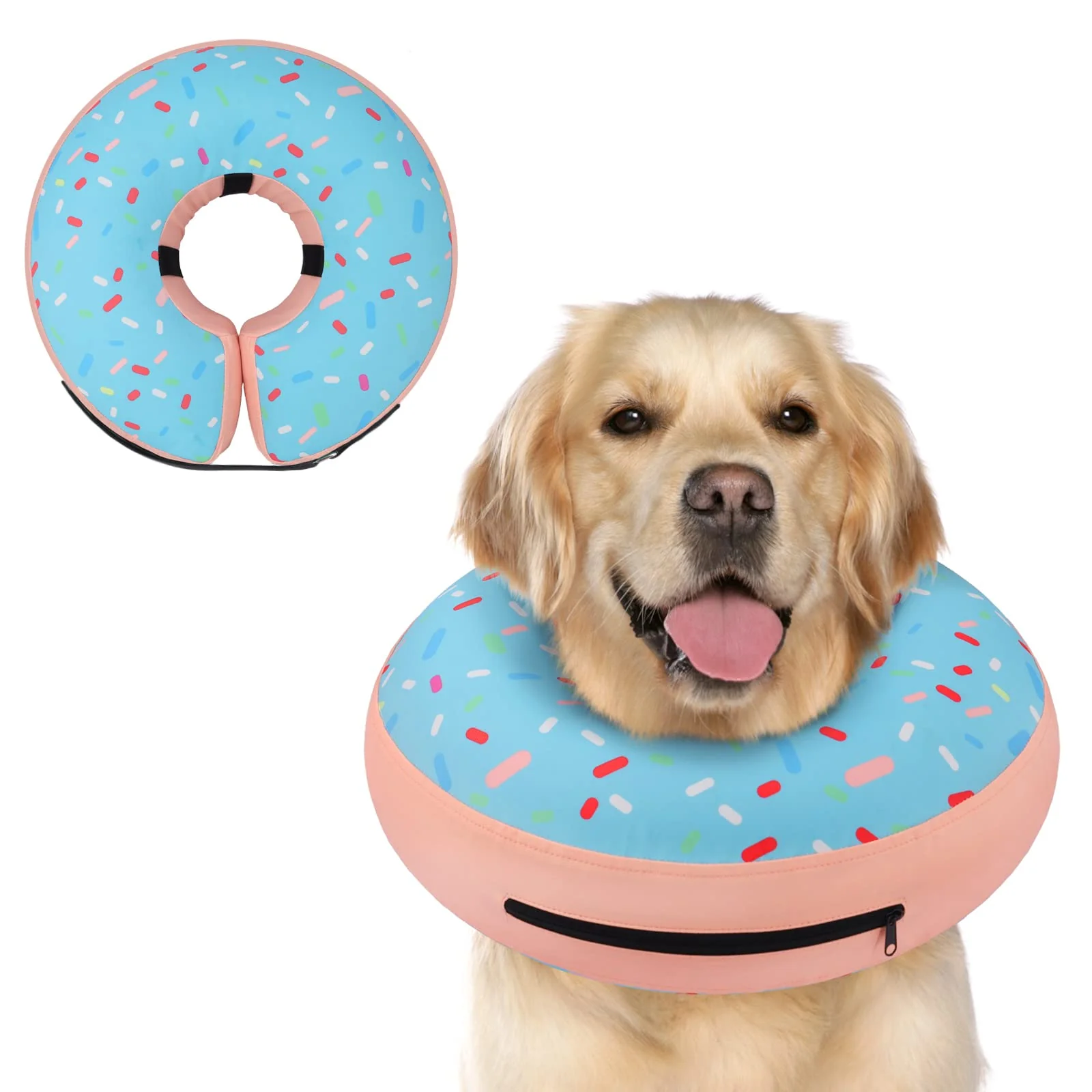Selected Supet Inflatable Dog Cone Collar — Soft Donut E-Collar for Post-Surgery Recovery All Sizes Casual