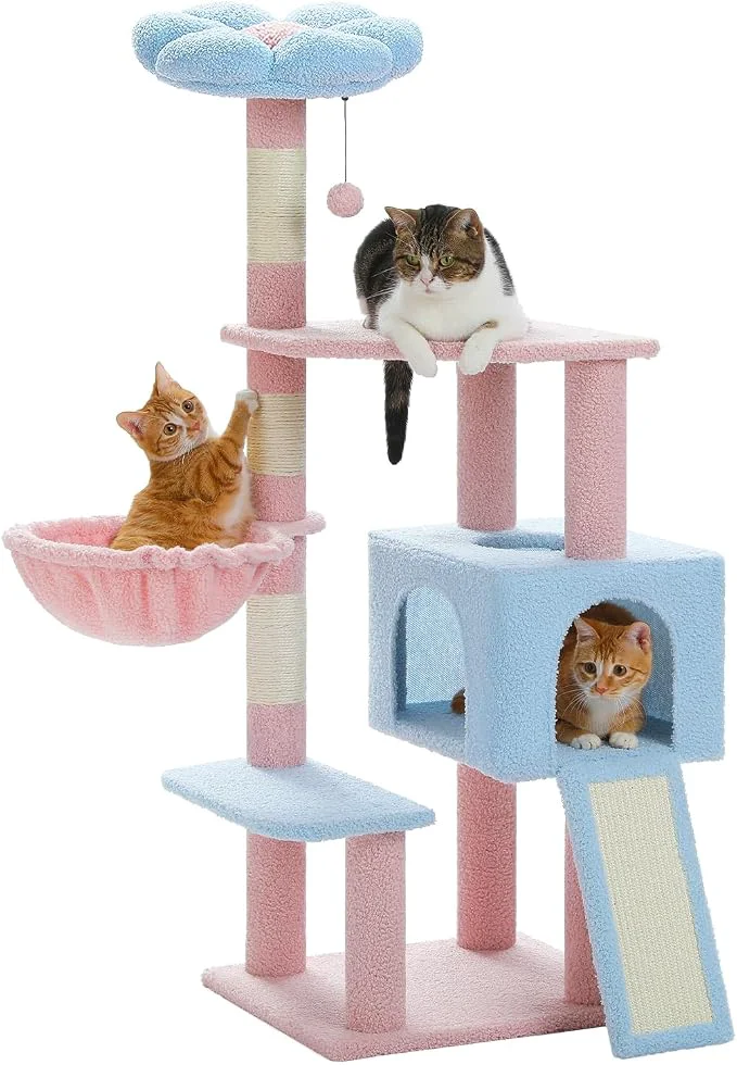 Exceptional Flower Cat Tree 47.2 Multi-Level Cat Tower Genuine