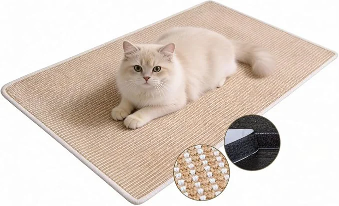 Official Cat Scratcher Mat 39.3 x 23.6 Natural Sisal Cat Scratch Mat Powerful