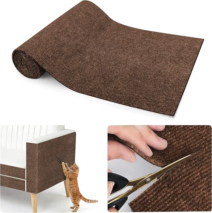 Luxury Cat Scratching mat Self-Adhesive Trimmable Furniture Protector Functional