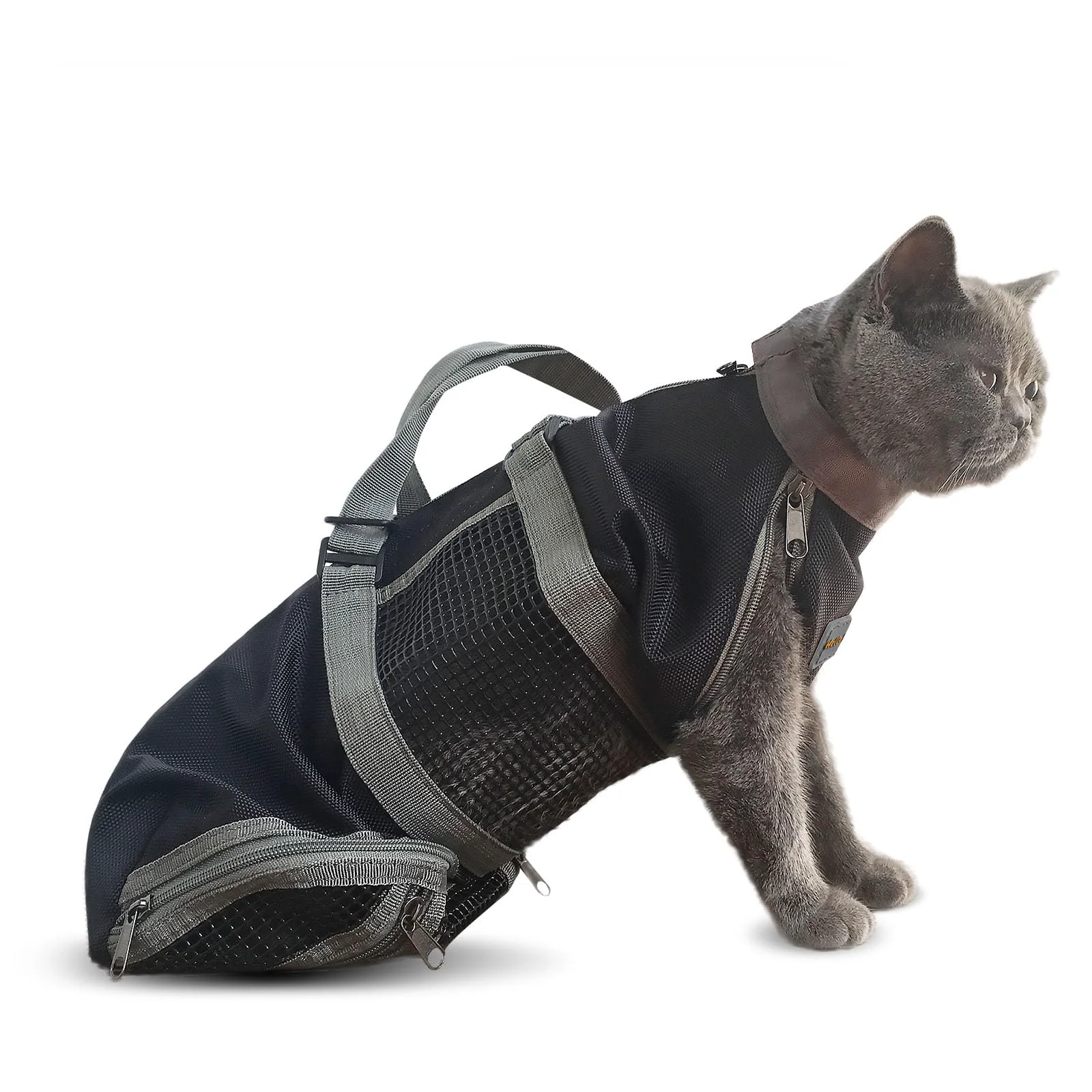 Premium Material Cinf Cat Grooming Bag – Safe Bathing Nail Trimming Restraint Black M Official