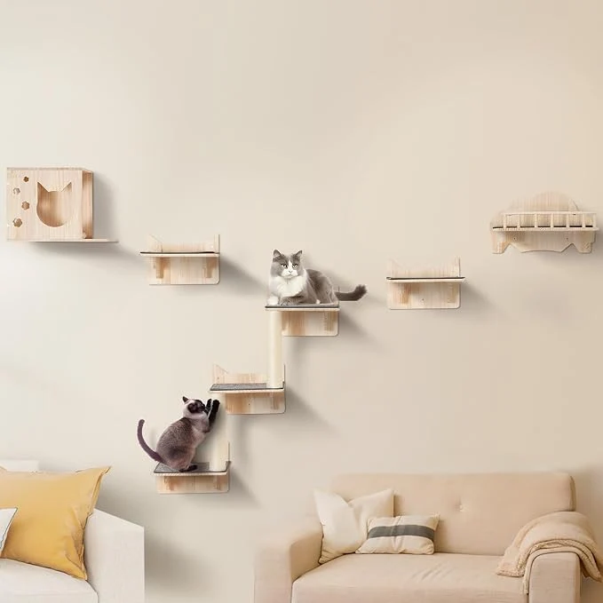 Comfortable VEVOR Wall Mounted Cat Shelves and Perches Authentic
