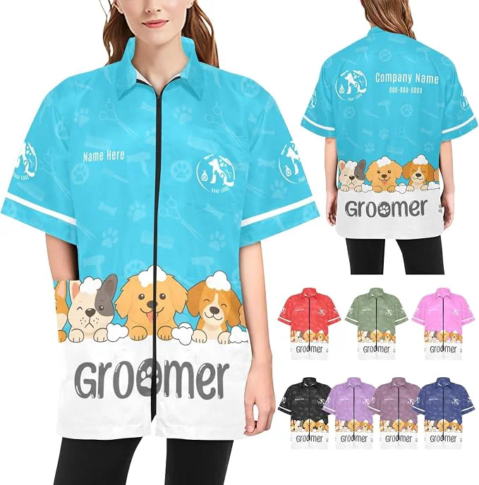 Contemporary Custom Pet Grooming Jackets Secure