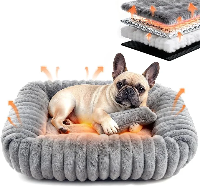 Long-Lasting Dog Bed for Small Medium Size Dog Washable Self Warming Dog Cat Beds for Artisan