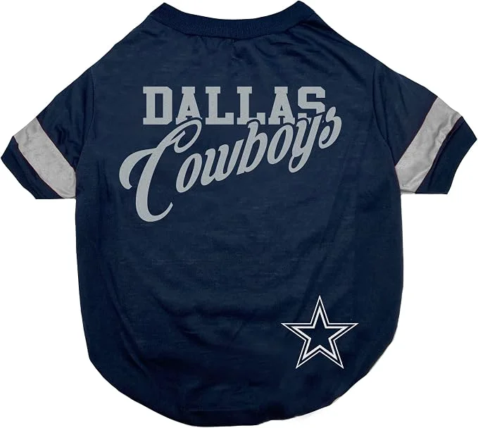 Expertly Made Pets First NFL Dog T-Shirt Dallas Cowboys Sports Fashion Poly-cotton Verified