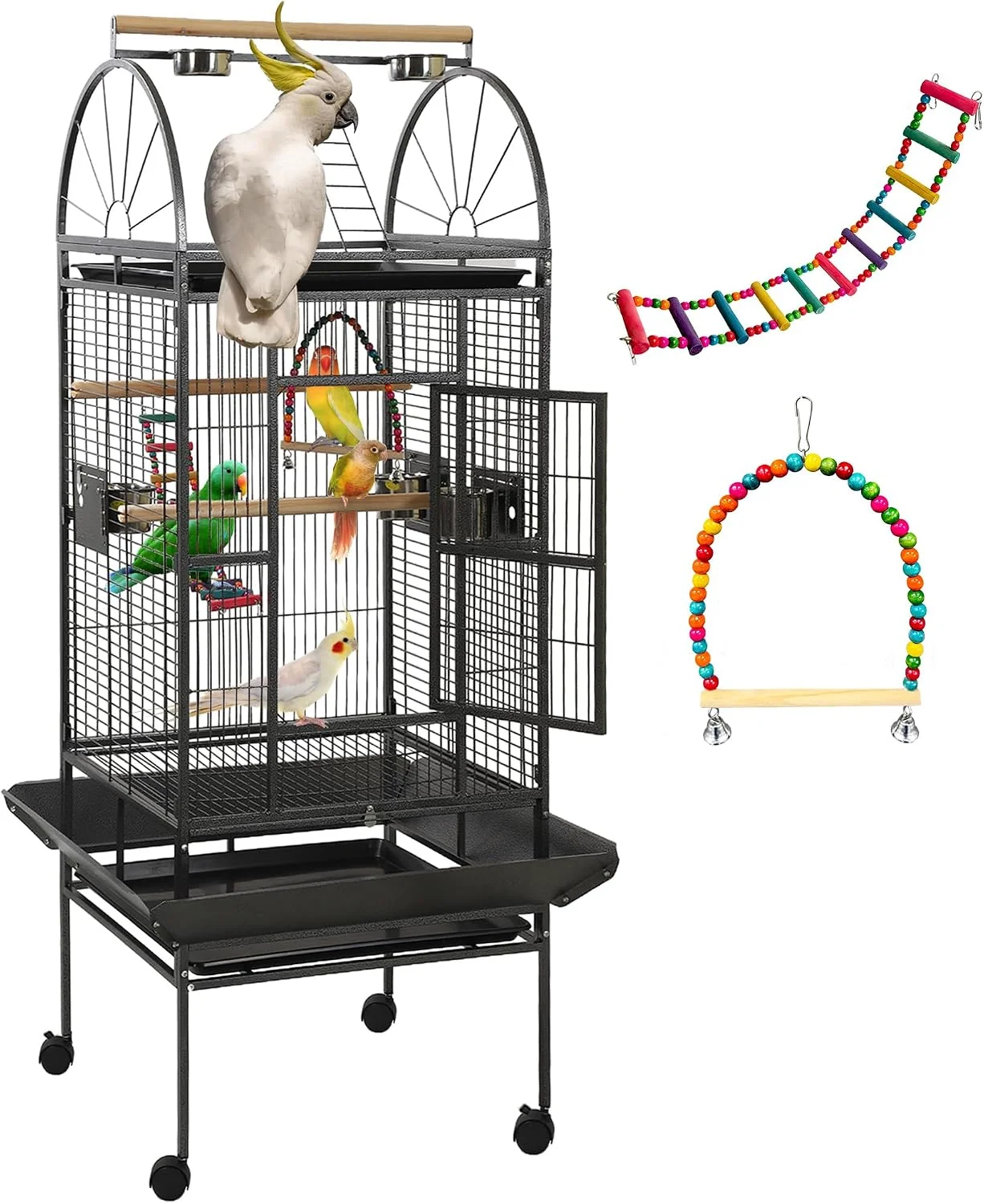 Proven 69 Inch Large Bird Flight Cage with Birdcage Cover Elegant
