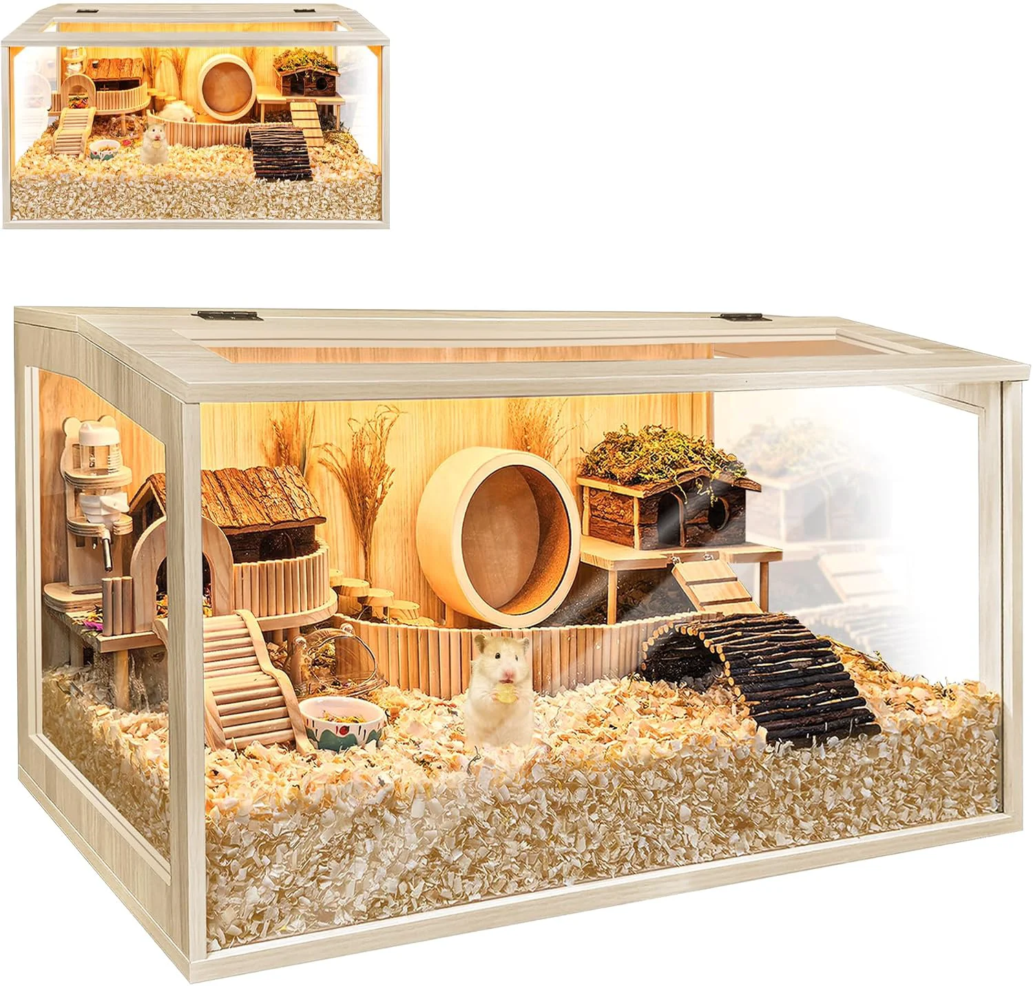 Premium Prolee Chewproof Wooden Hamster Cage 24 Inch Easy-to-Use