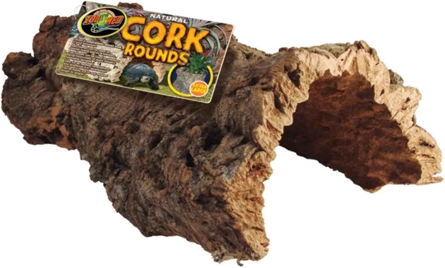 Contemporary Zoo Med Extra-Large Round Natural Cork Bark Advanced