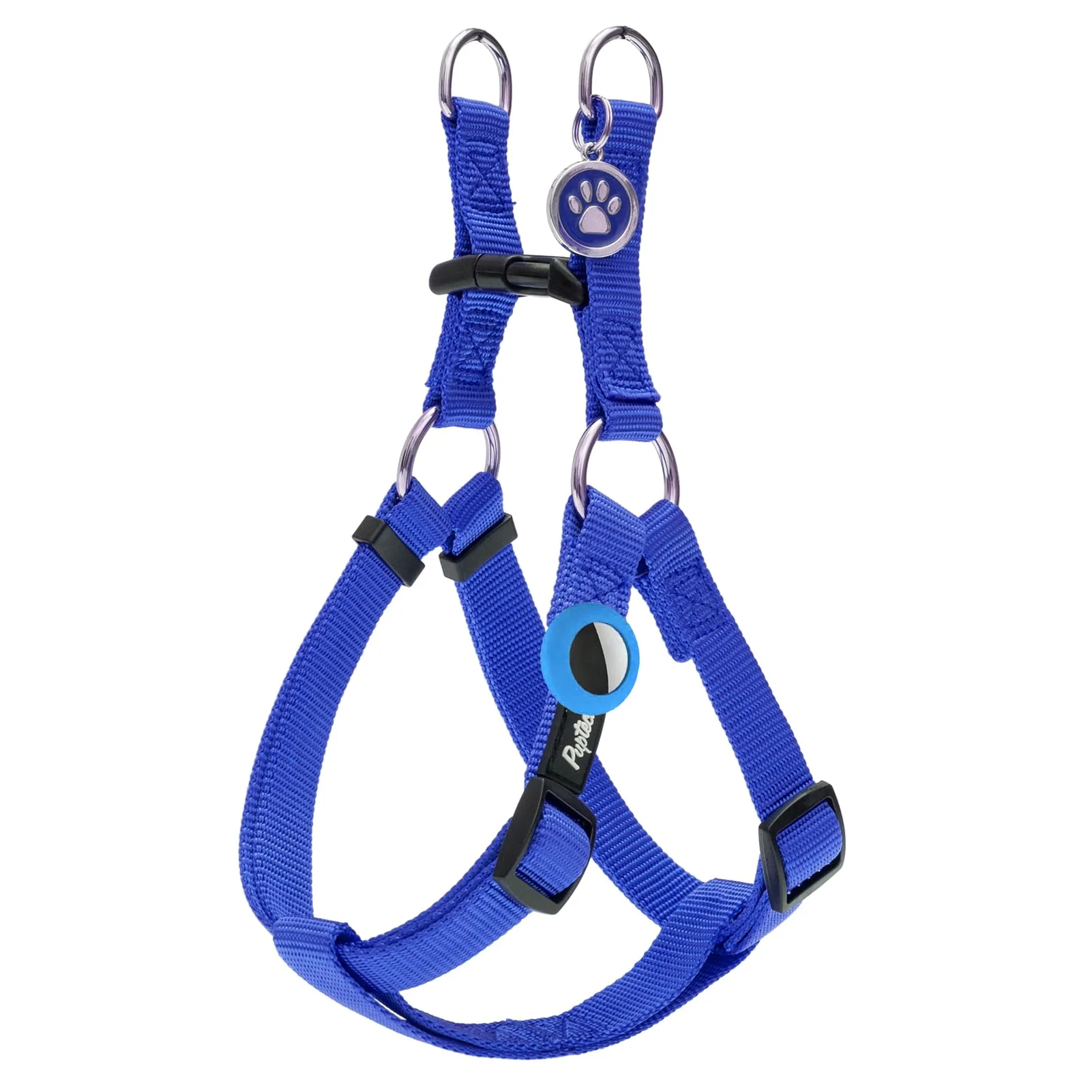 Secure PUPTECK No-Pull Dog Harness – Step-In Nylon Comfort Navy Size S Fast