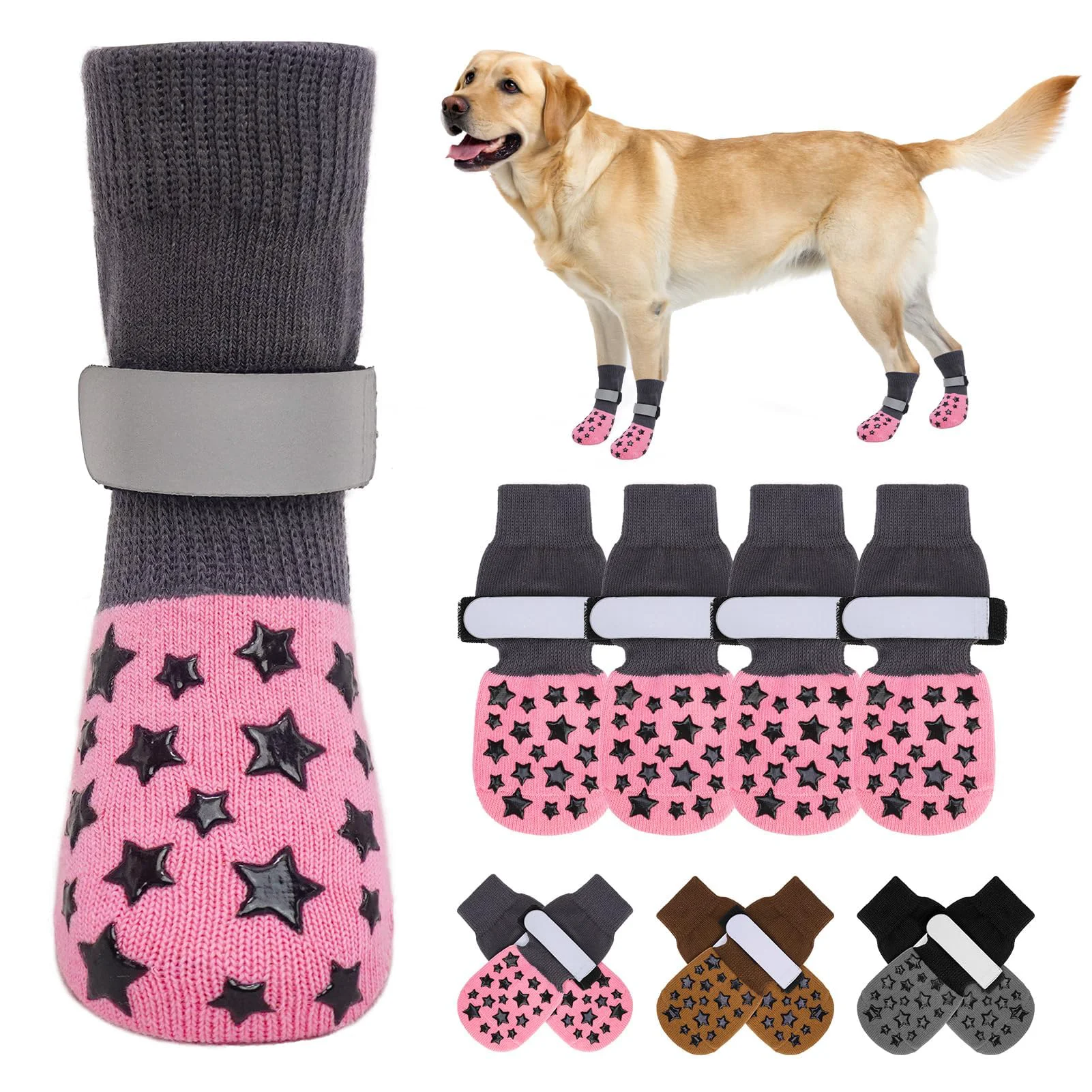 Selected BEAUTYZOO Anti Slip Dog Socks - Grip Shoes for Hardwood Floors Cold Pavement Crafted