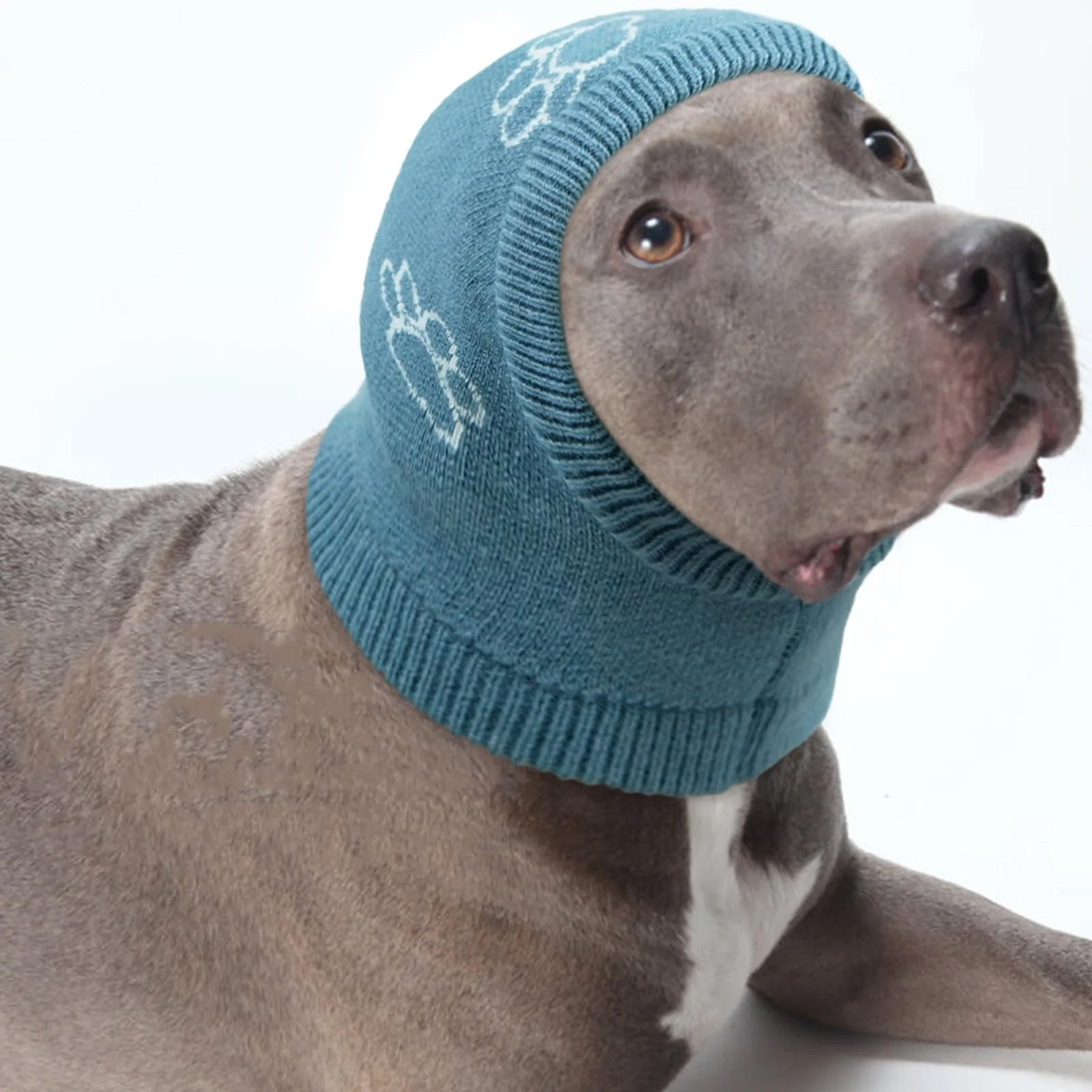 Green Nanaki Dog Hats Calming Hoodie — Ear Covers Noise Protection for Dogs Stylish