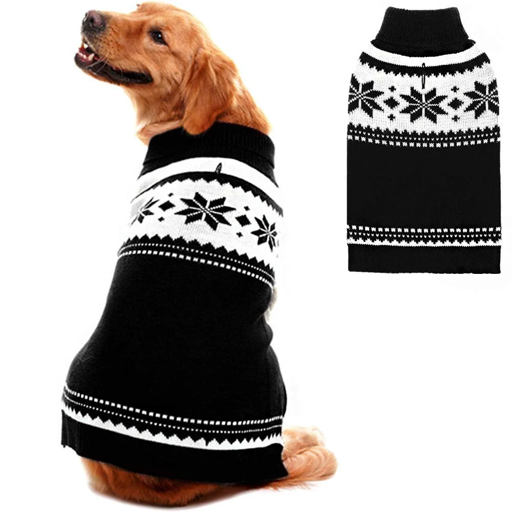 Soft Mihachi Dog Sweater Colorful Striped Winter Coat for Cold Weather Reusable
