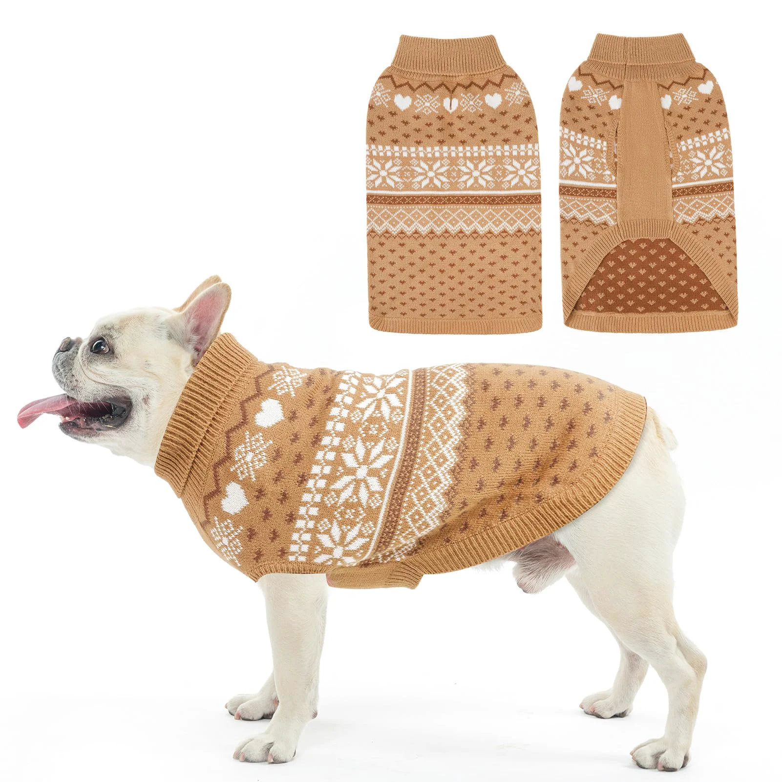 Proven SCENE Dog Sweaters for Small Medium Dogs – Soft Warm Turtleneck Knit and Festive Ugly Christmas Outfits Efficient