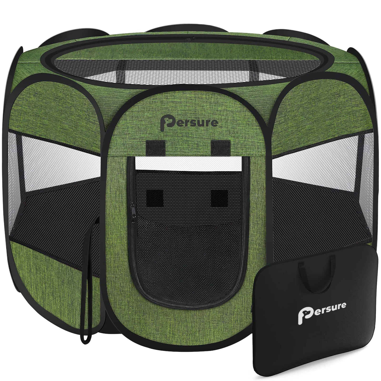 Recyclable Persure Dog Cat Playpen – Portable Indoor Outdoor Pop Up Kennel for Puppies Cats and Small Pets Premium Green Small User-Friendly