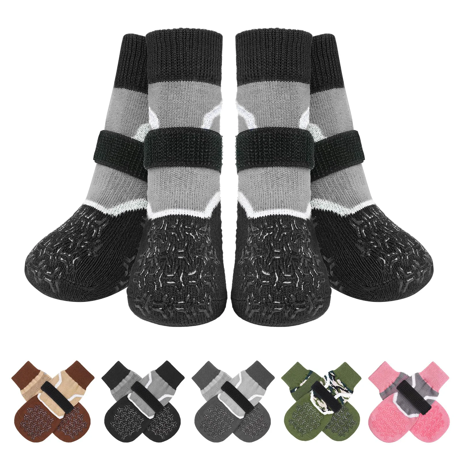 Consistent BEAUTYZOO Dog Socks Anti-Slip Paw Shoes Glow-in-the-Dark Visibility Warm Traction High-Quality