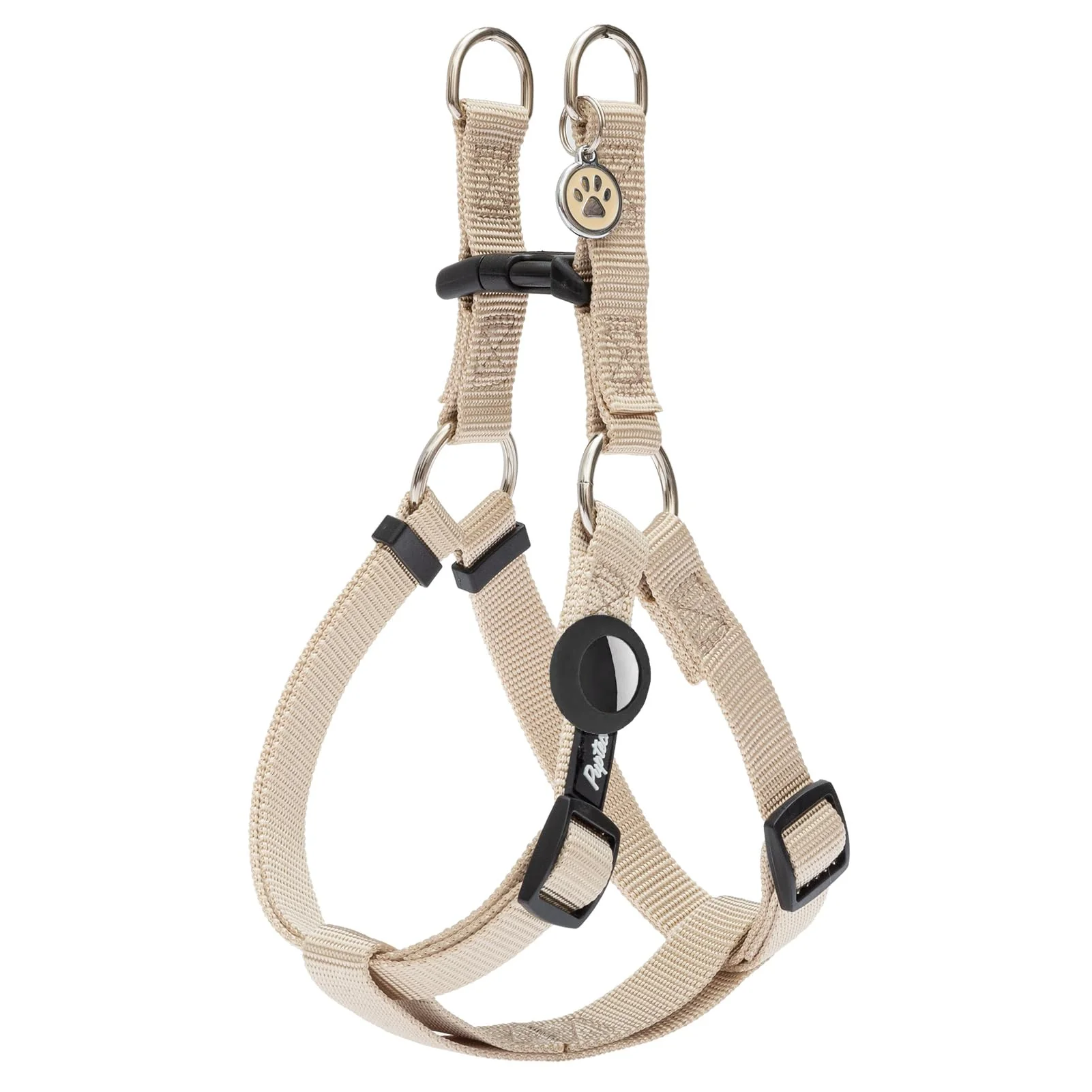 Optimized PUPTECK No Pull Dog Harness – Soft Adjustable Nylon Step-In Vest Cream M Next-Generation