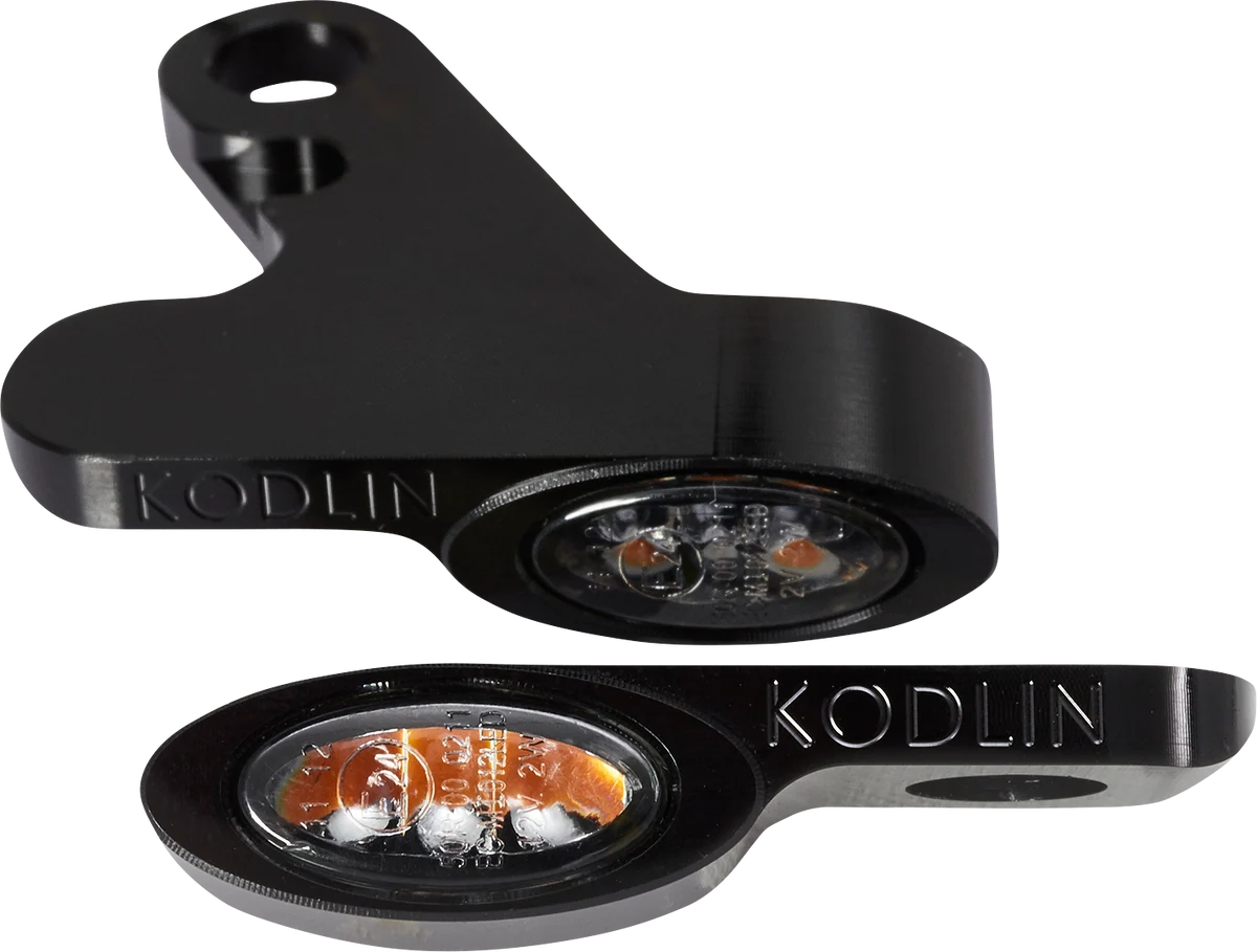 Environmentally Friendly KODLIN USA LED 2-1 Front Turn Signal w Running Light - Black K68500 Exclusive