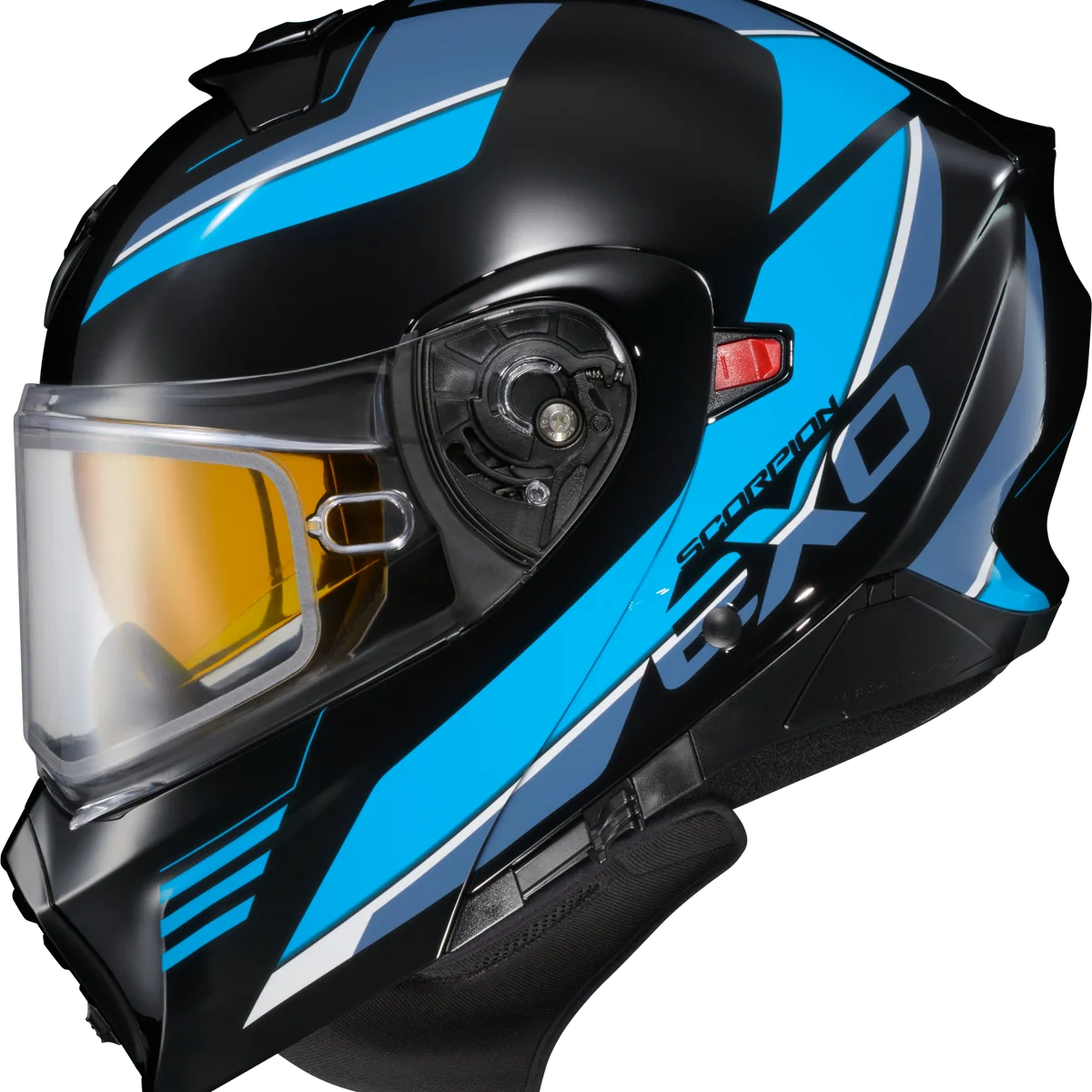 Reusable Scorpion - Exo Gt930 Cold Weather Helmet Modulus Blk Blu 2x Electric Next-Generation