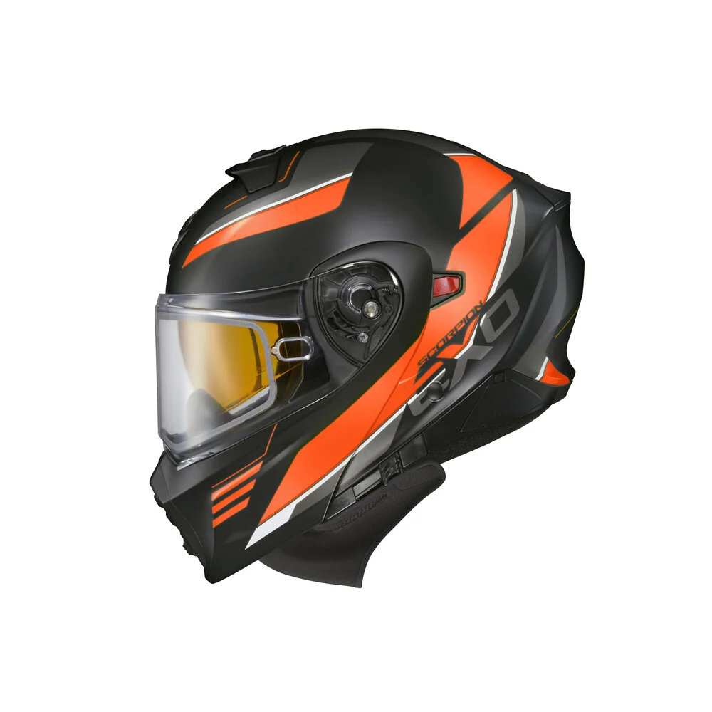 Genuine Scorpion - Exo Gt930 Cold Weather Helmet Modulus Orange Md Dual Pane Classic