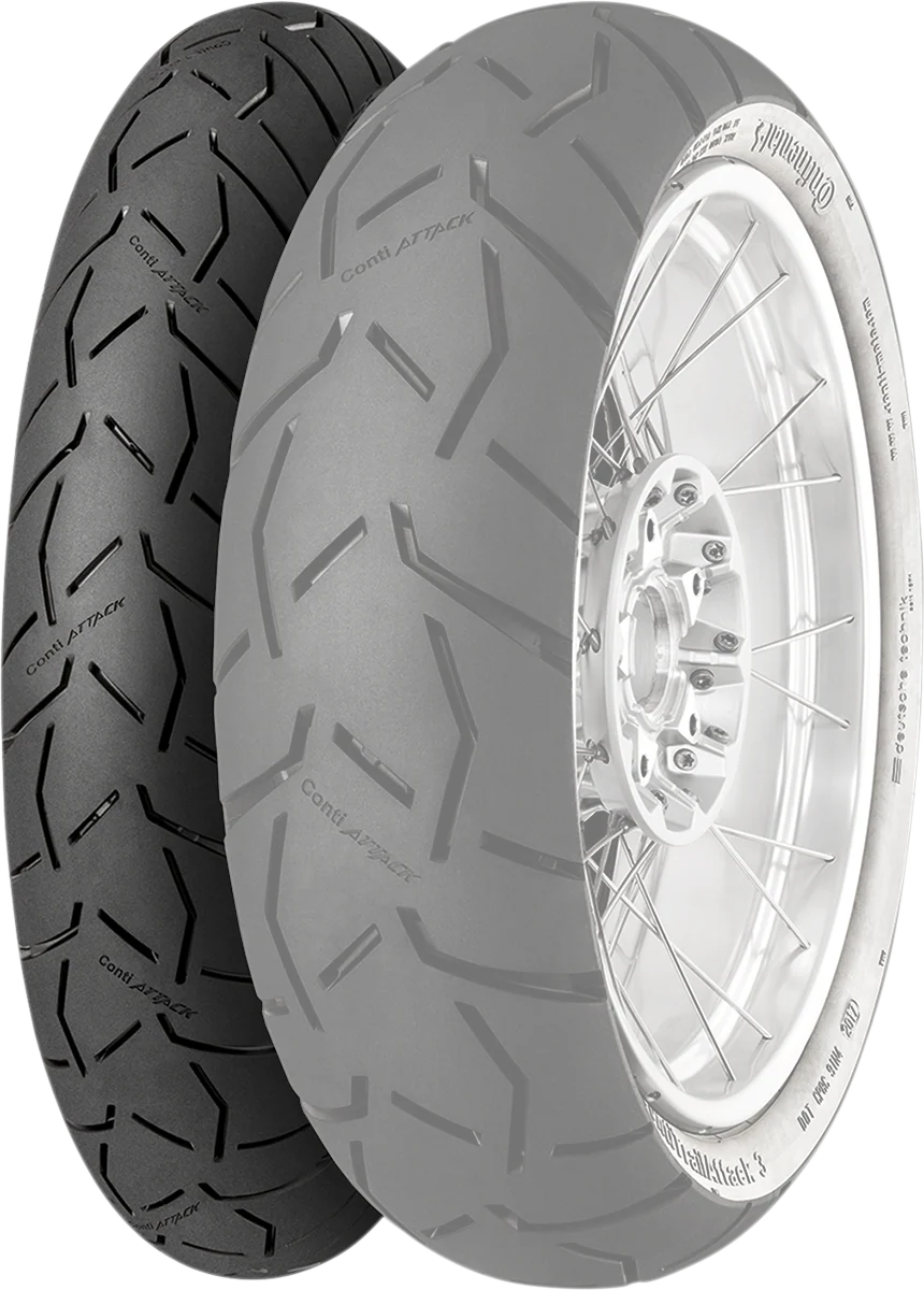 First-Class CONTINENTAL Tire - ContiTrailAttack 3 - Front - 120 70R19 - 60V 02445320000 Recyclable