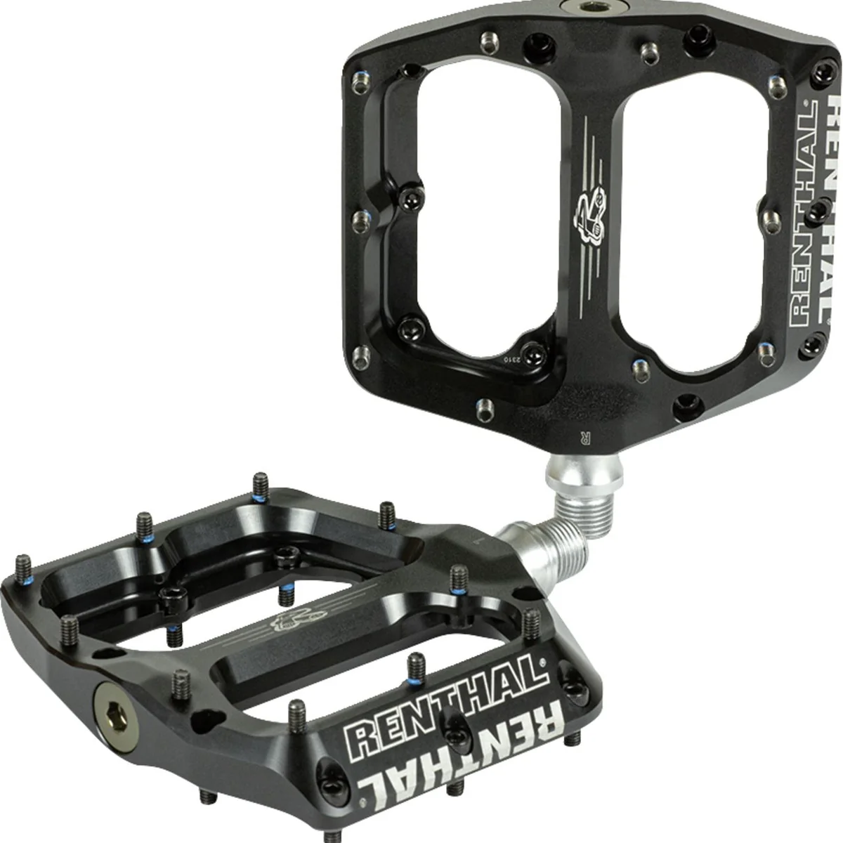 Innovative RENTHAL Revo-F Flat Pedals - Black PD10001-001-01 Next-Generation