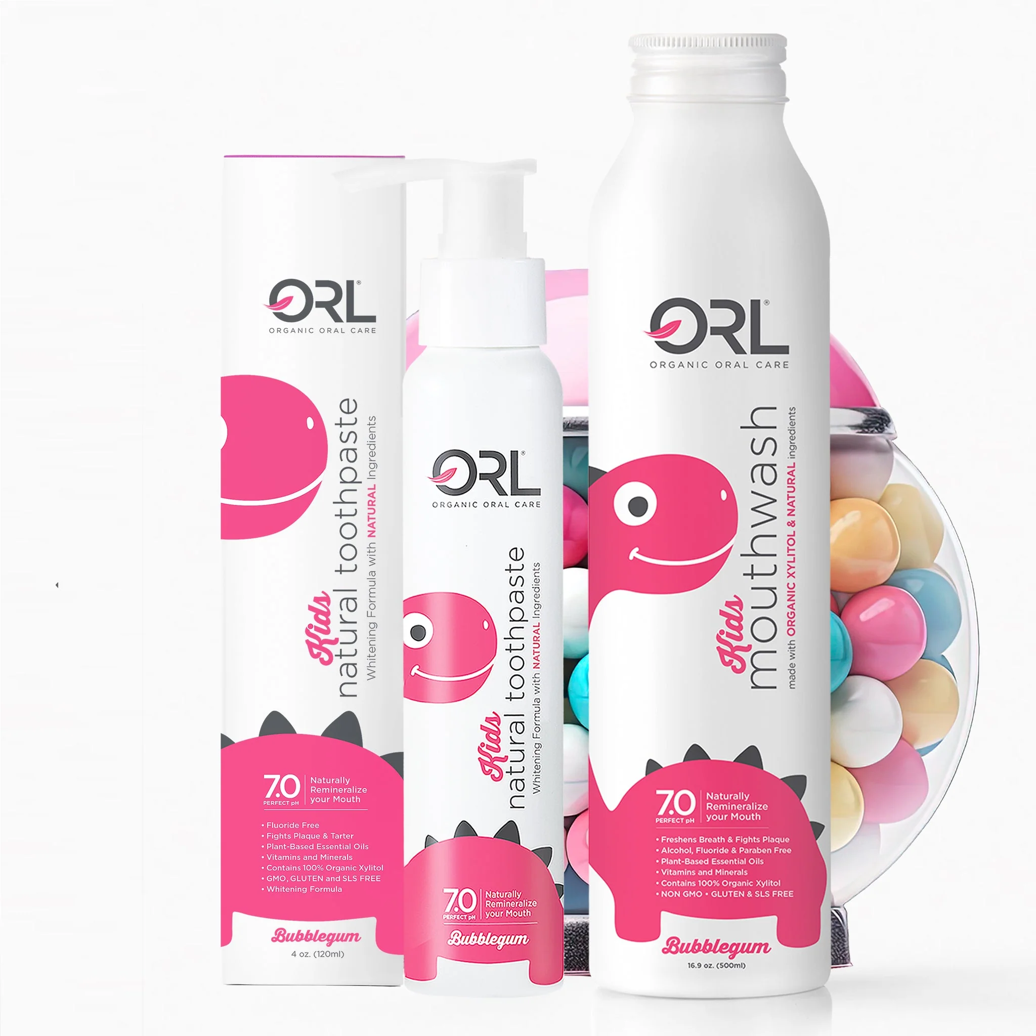 Detailed Kids Bundle - Bubblegum Toothpaste Mouthwash Responsible