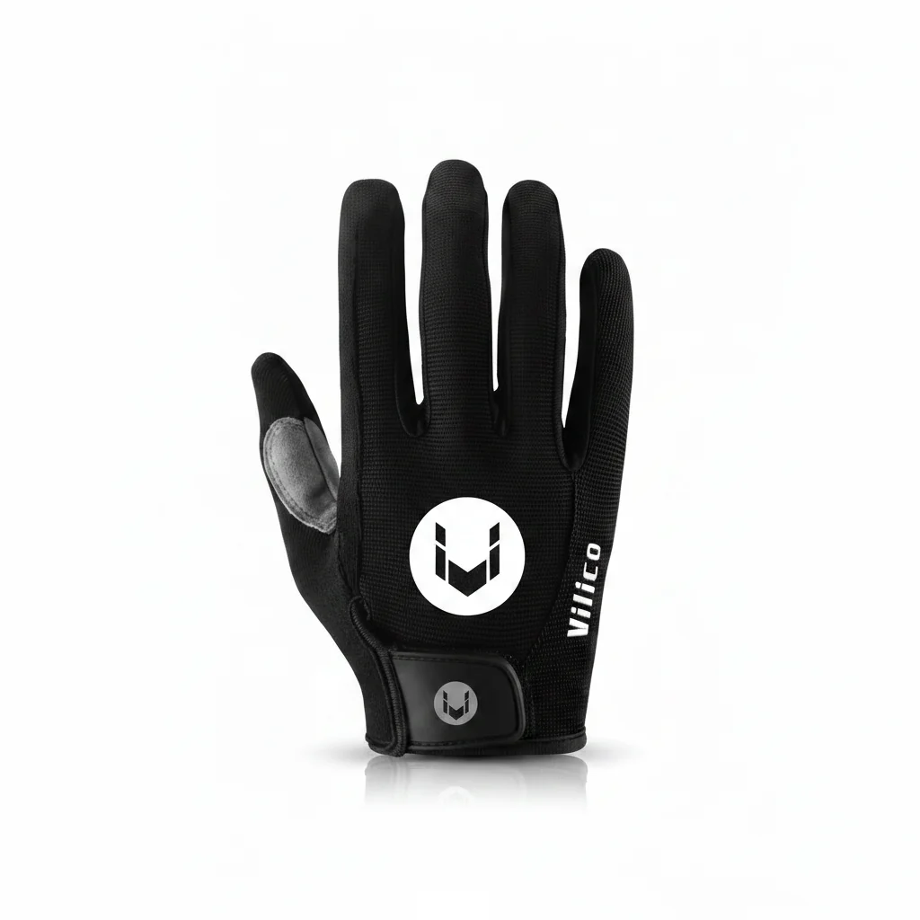 Secure Full Finger Cycling Gloves For Men Women Touch Screen Breathable Lycra Shock Absorbing Sponge Filling Riding Gloves Original Design