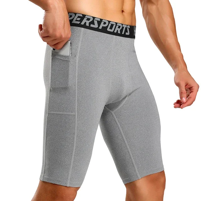 Functional Men Compression Shorts Summer Sportswear Gym Training Tights Leggings Short Pants Running Bottoms Minimalist