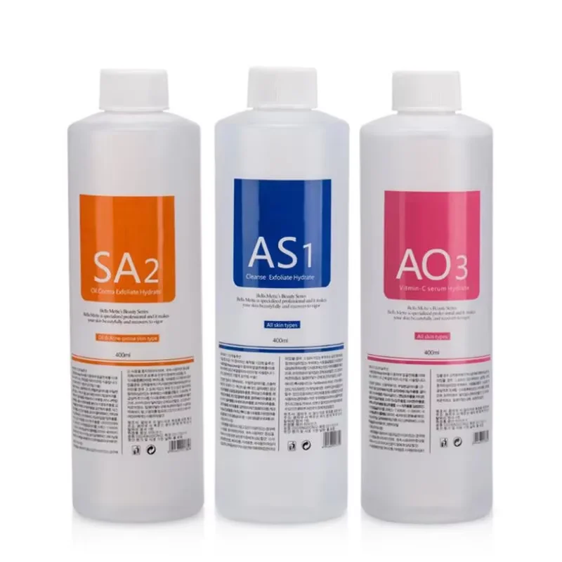 Efficient 3PCS Skincare Deep Cleansing AS1 SA2 AO3 Water based Exfoliating Liquid Pore Shrinking Moisturizing Liquid Beauty Salon Facial Stylish