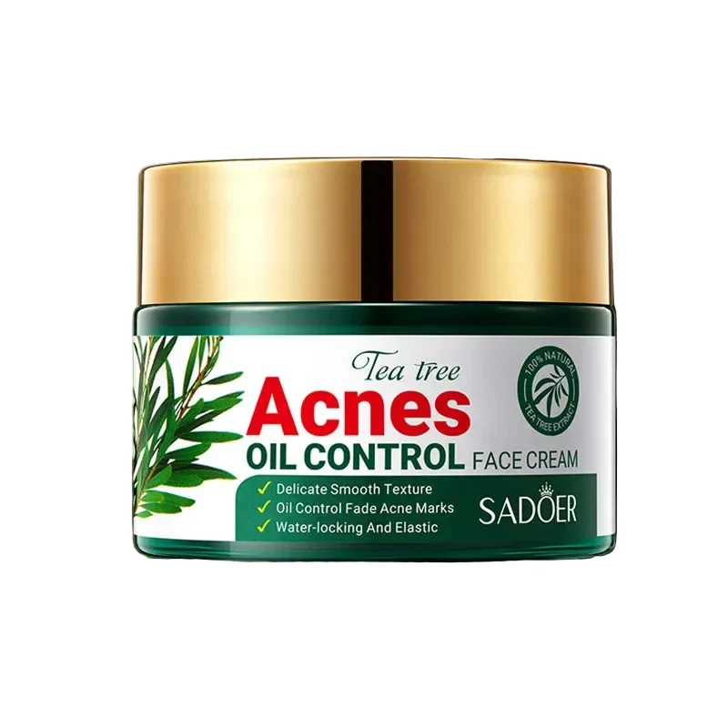 Recyclable Tea Tree Acne Removing Face Cream Anti Acne Hydrating Oil Control Moisturizing Facial Creams Face Skin Care Products Safe