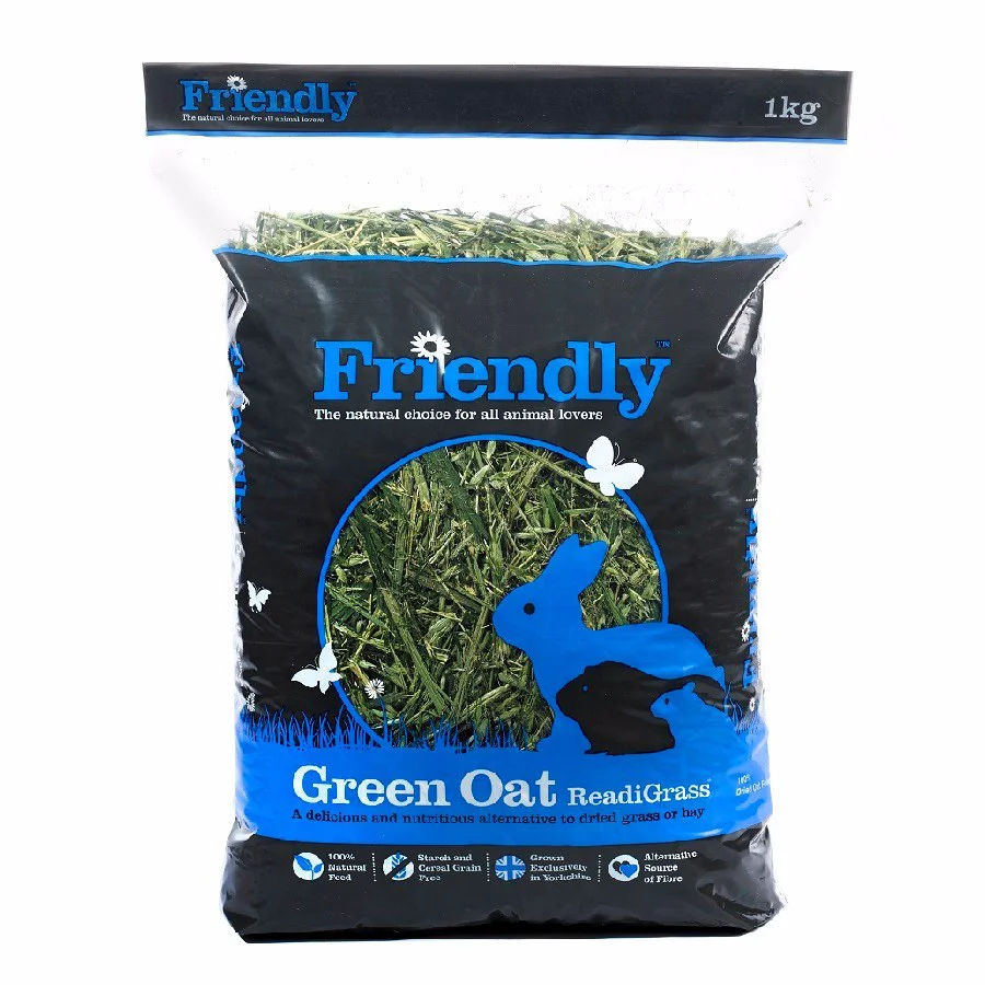 Selected Friendly Green Oat ReadiGrass Small Animal Food 1kg Relaxed