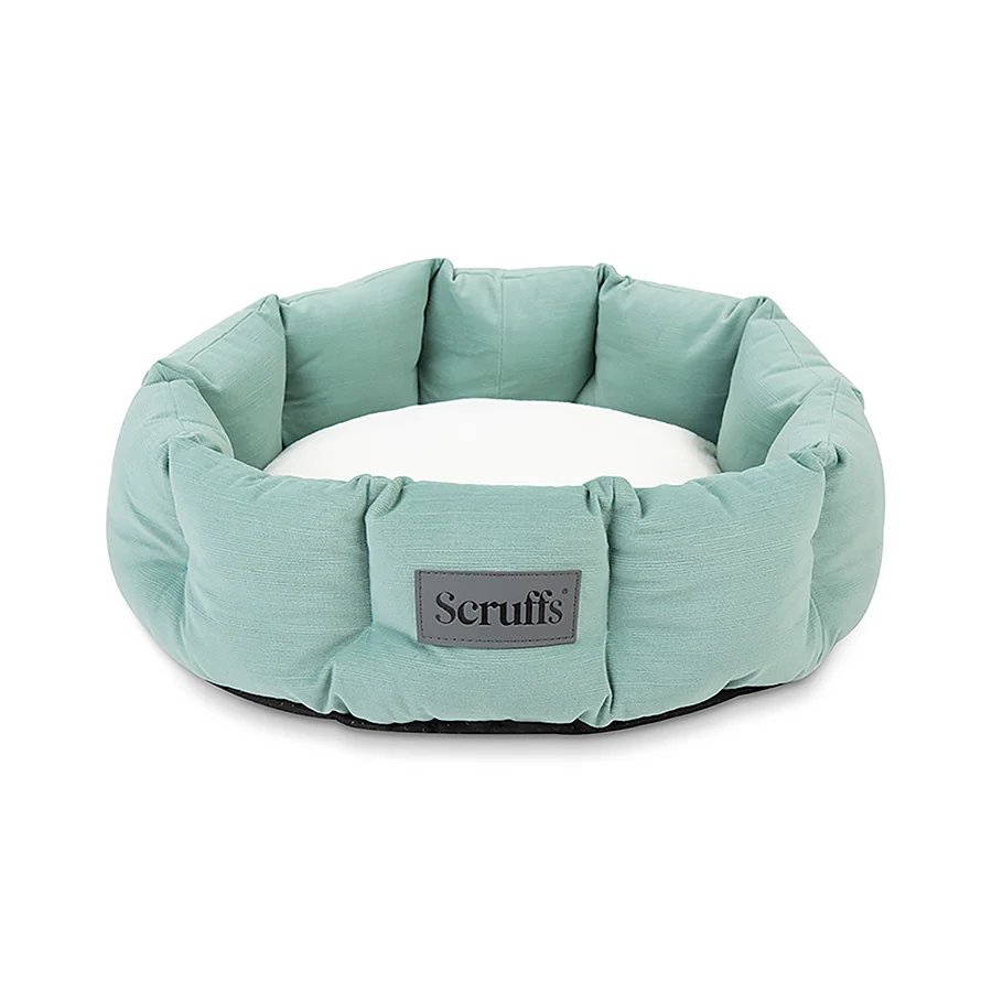Minimalist Scruffs Helsinki Pet Bed Sea Green 45cm Secure